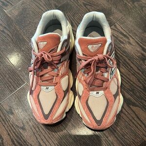 New Balance Women's Rust Pink and Cream Sneakers